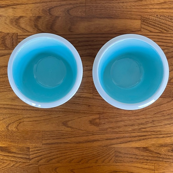 NEW, Authentic, Set of 2 Teal Polka Dotted TERRAMOTO Mini Pinch Bowls. - Picture 2 of 4